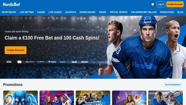 Nordic Bet Express casino screenshot